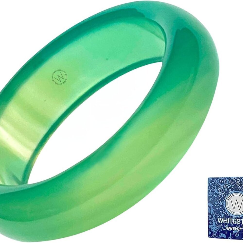 Gemstone Stackable Ring Natural Agate Minimalist … - image 1